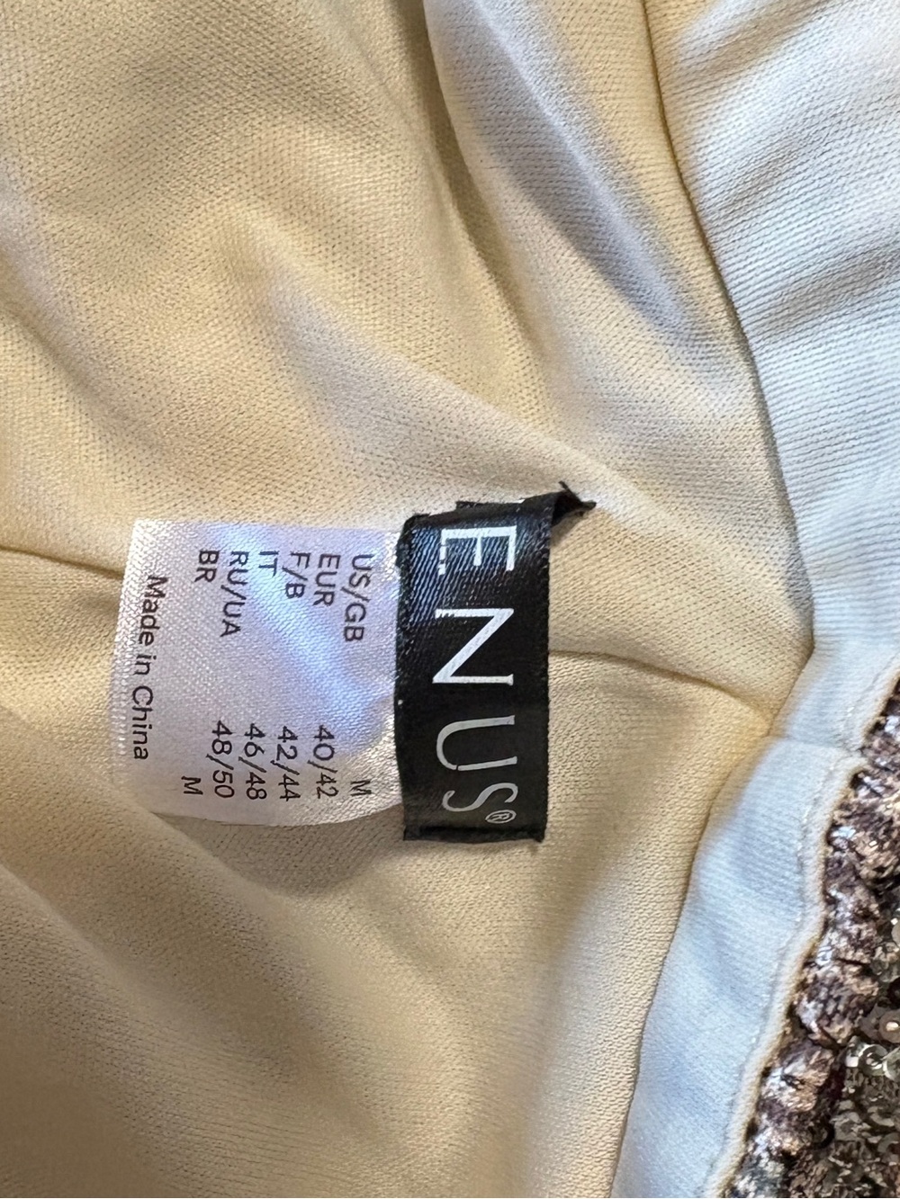VENUS Cream Sequin Embellished Top - Picture 4 of 4